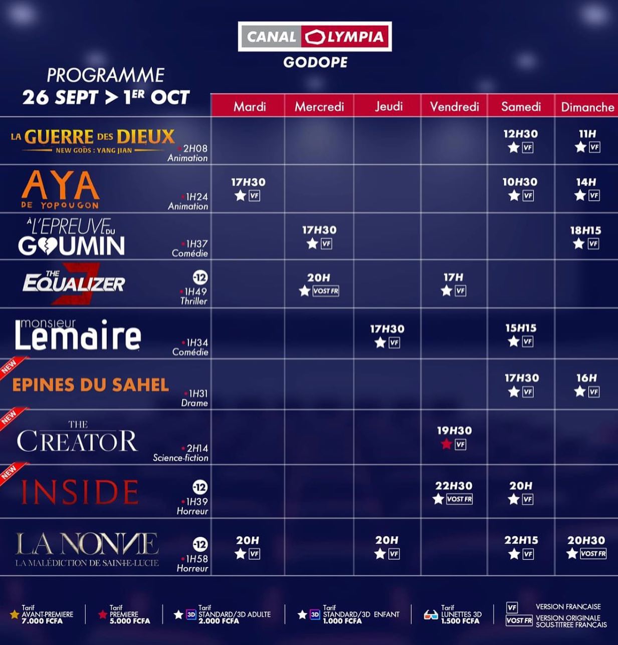 Canal Olympia : une programmation riche et variée pour la rentrée