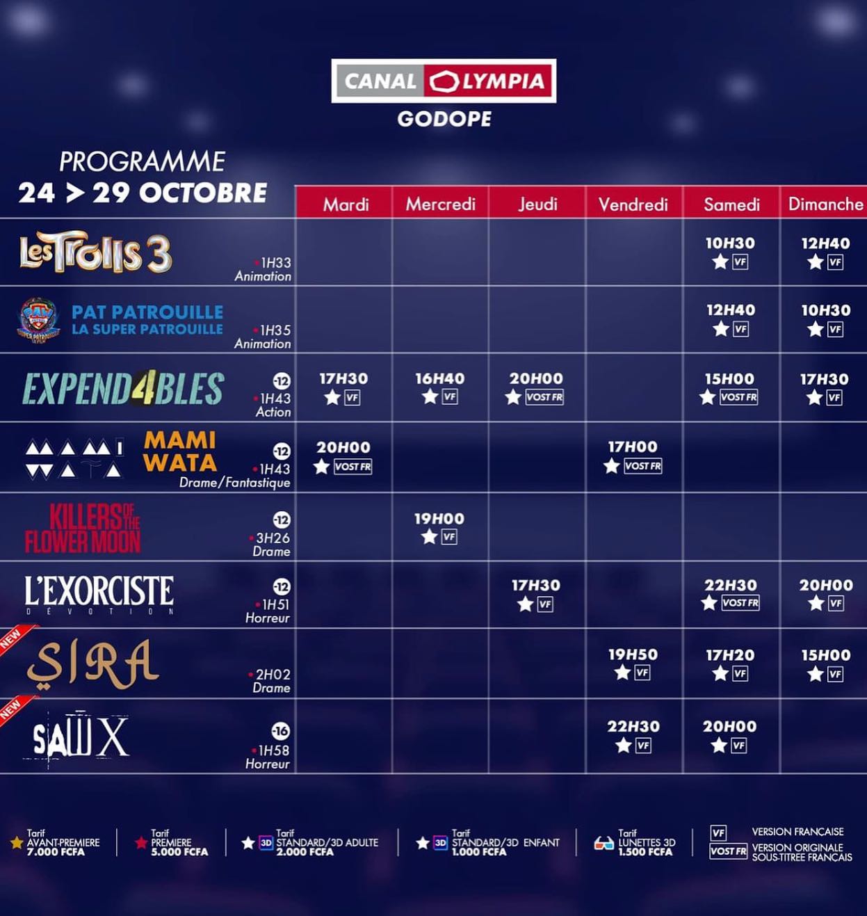Canal Olympia : nouvelle grille de programme à suivre cette semaine.
