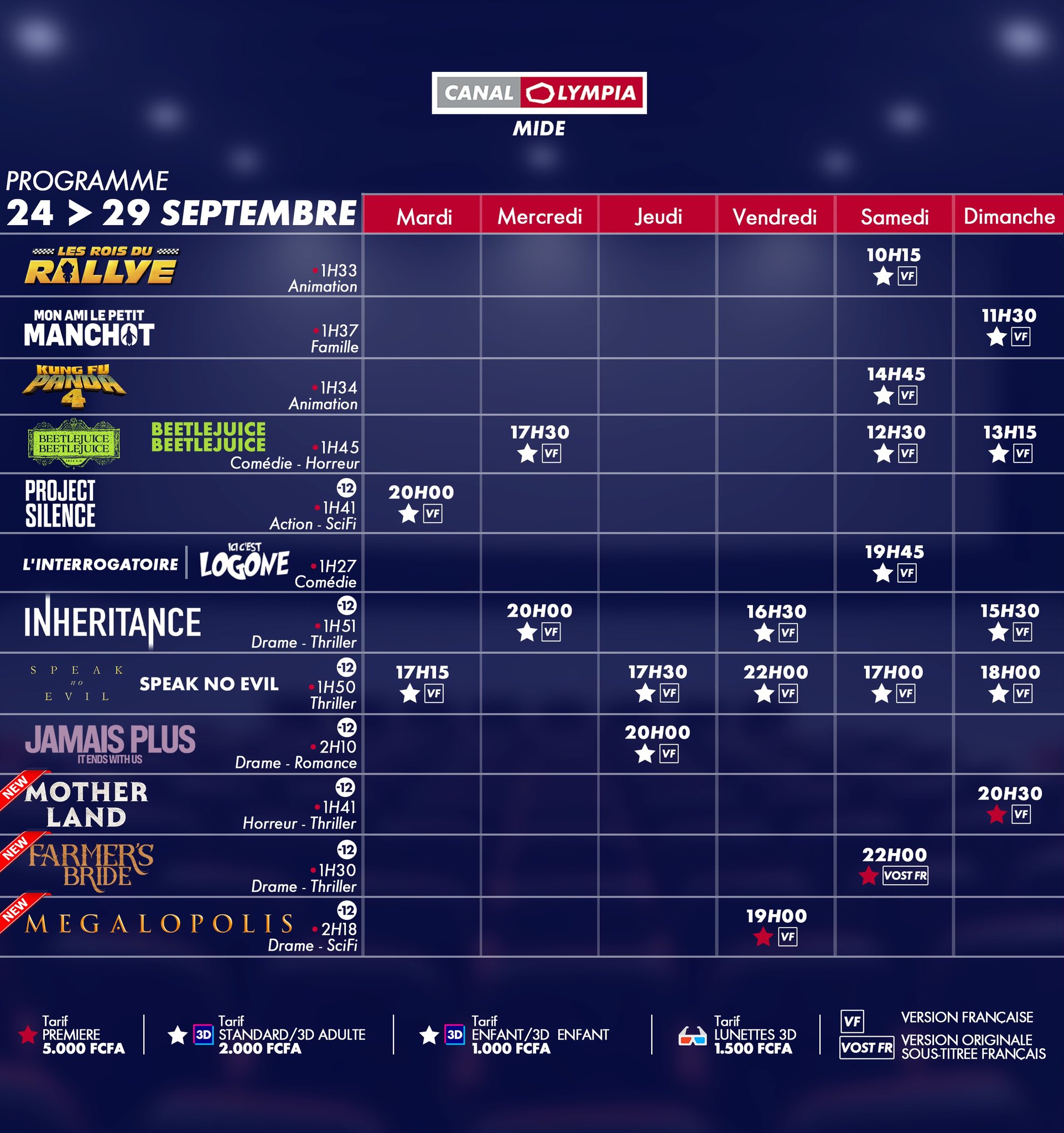 Canal Olympia Godopé & Midè : cocktail cinématographique du 24 au 29 septembre 2024