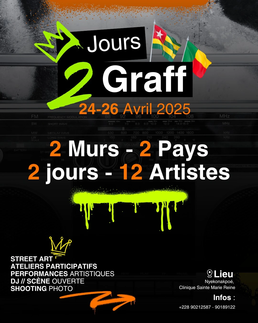 2 Jours de Graff : le street art s’invite à Nyékonakpoé